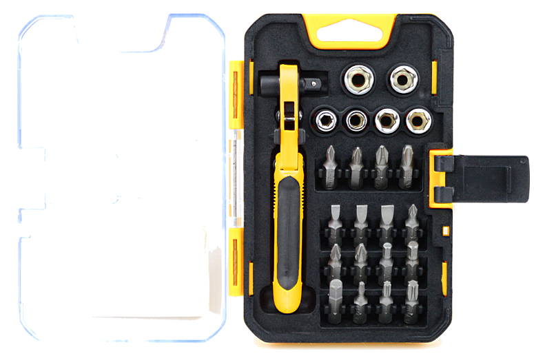 HZF-8652   23pcs Ratchet Screwdriver&Bits Set
