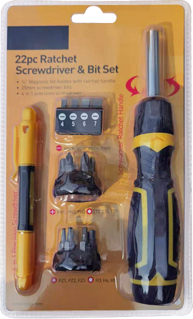 HZE-10046 18pc Ratchet Screwdriver Set