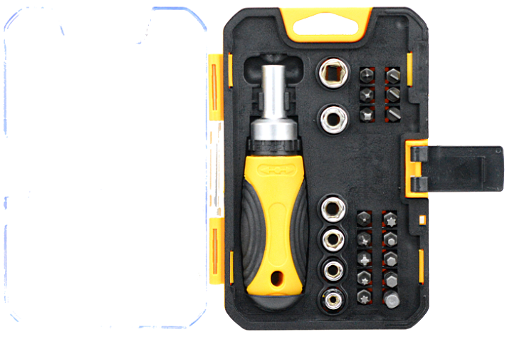 HZF-8650   23pcs Ratchet Screwdriver&Bits Set