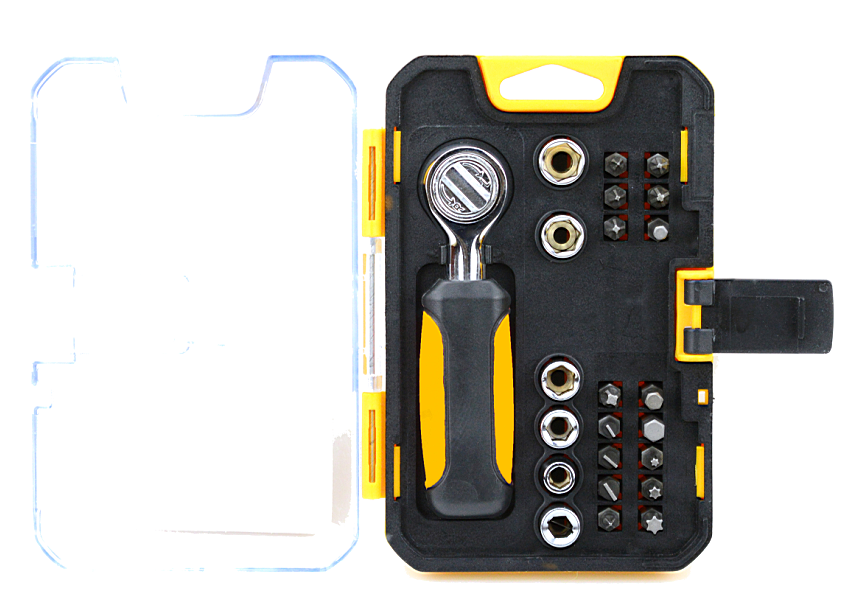 HZF-8651   23pcs Ratchet Screwdriver&Bits Set