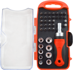 HZF-8217   38pc Ratchet Screwdriver&Bits Set